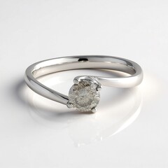 Anello in platino con Diamante Argentato I3 (KM by Juwelo)