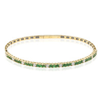 14K AAA Kenya Tsavorite Gold Bangle (CIRARI)