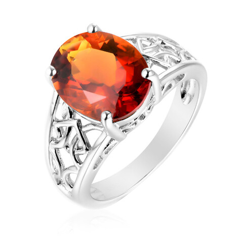 Anello in argento con Citrino Madeira