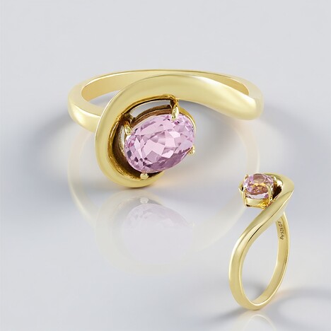 Anello in argento con Kunzite