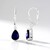 Orecchini in argento con Zaffiro Blu del Madagascar