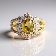 Anello in oro con Tanzanite Gialla (non riscaldata)