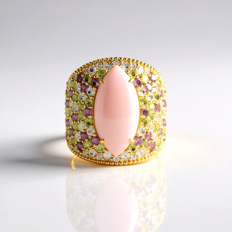 Anello in argento con Opale Rosa (de Melo Essence)