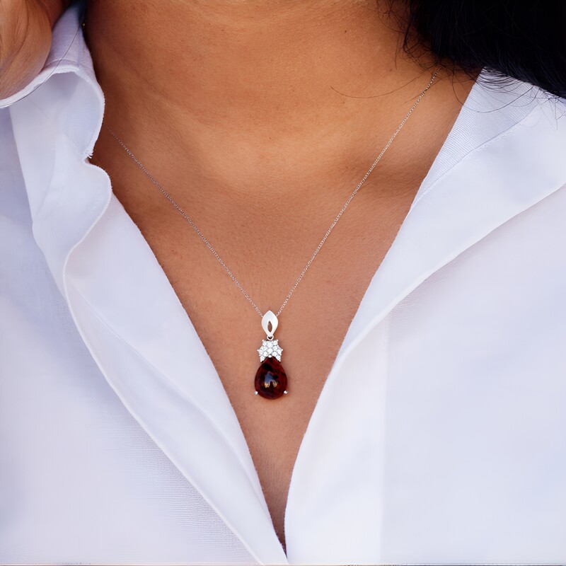 Mahogany Obsidian Silver Pendant