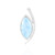 Zilveren hanger met een larimar (MONOSONO COLLECTION)