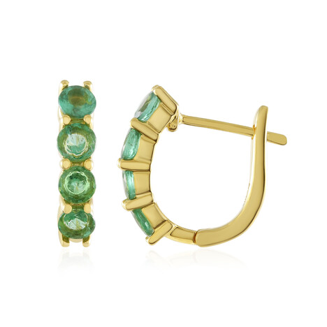 Boucles d'oreilles en argent et Apatite verte