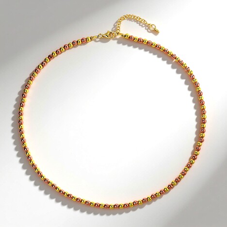 Collana in argento con Ematite Dorata