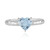 Brasilianischer Aquamarin-Silberring