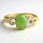 Bague en argent et Chrysoprase impériale