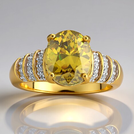 Anello in oro con Sfalerite Bulgara