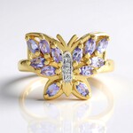 Anello in argento con Tanzanite
