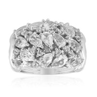 Anello in argento con Topazio Bianco