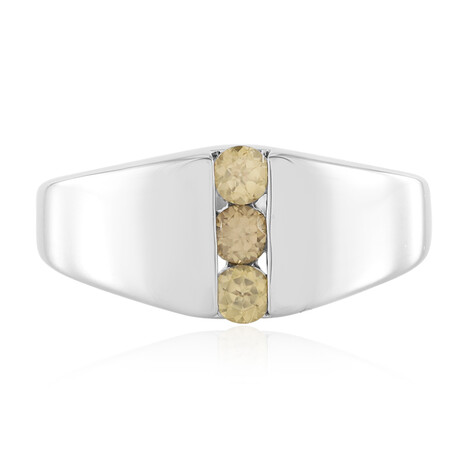 Gelber Zirkon-Silberring