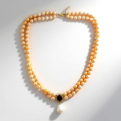 Collier en argent et Perle blanche de culture d'eau douce (TPC)