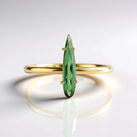Anello in oro con Tormalina Santa Rosa