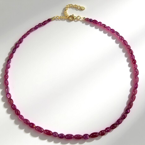 Collana in argento con Zaffiro Rosa del Madagascar