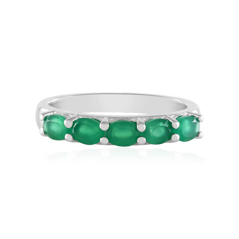 Green Onyx Silver Ring