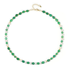Green Onyx Silver Necklace (Riya)