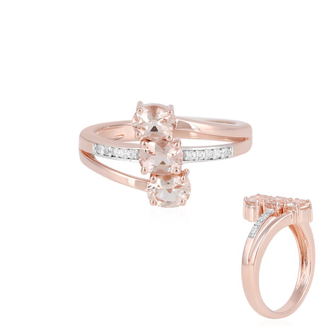 Anillo en plata con Morganita