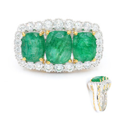 Pit D8-Smaragd-Silberring