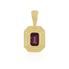 Zilveren hanger met een magenta granaat