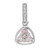 Pinkfarbener Ceylon-Saphir-Silberanhänger