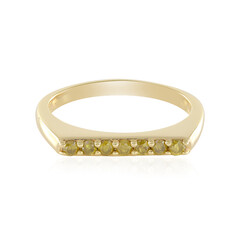 Anello in argento con Diamante Giallo I3