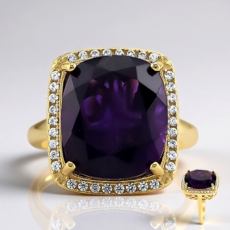 Anello in argento con Ametista del Marocco