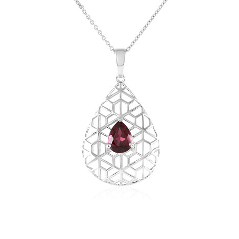 Collier en or et Grenat Rhodolite framboise (Ornaments by de Melo)