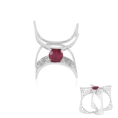 Zilveren ring met een Madagaskar Robijn (de Melo Essence)