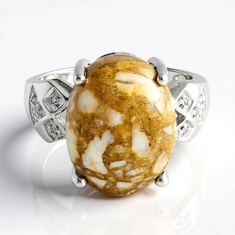 Anello in argento con Quarzo Dinosauro