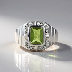 Anello in argento con Peridoto