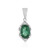 Green apatite Silver Pendant