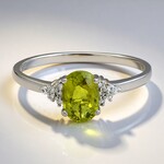 Anello placcato in platino con Tormalina Cuprian