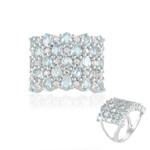 Himmelblauer Topas-Silberring