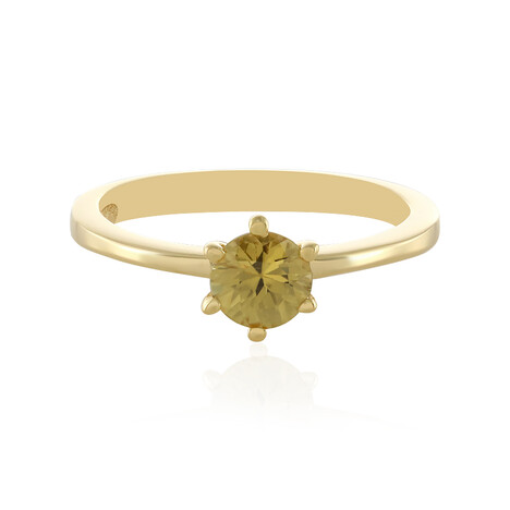 Bague en argent et Zircon jaune