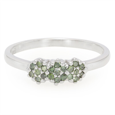Zilveren ring met Fancy diamanten