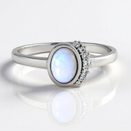 Anello in argento con Opale Australiano