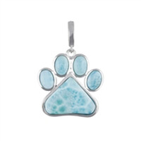 Pendentif en argent et Larimar