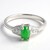Anello in argento con Crisoprasio Imperiale