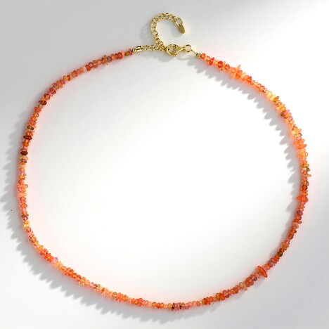 Collana in argento con Opale Arancione d'Etiopia