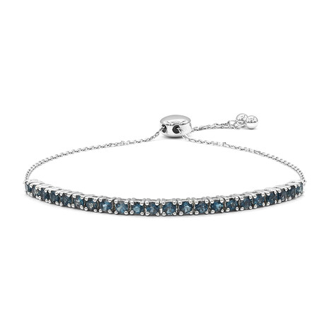 Londonblauer Topas-Goldarmband