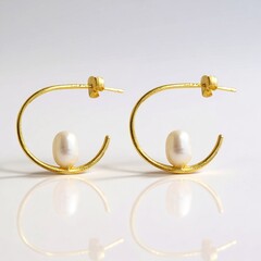 Orecchini in argento con Perla d'Acqua Dolce Bianca