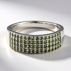 Anello placcato in platino con Diamante Fancy