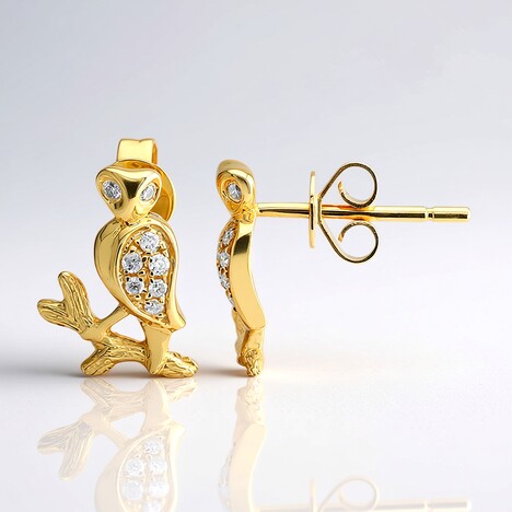 Orecchini in oro con Diamante I1 (H)