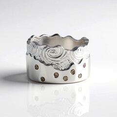 Anello in argento con Diamante Champagne I3 (de Melo Essence)