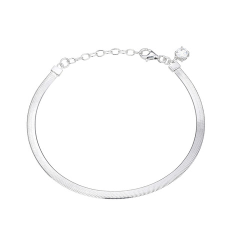 White Topaz Silver Bracelet
