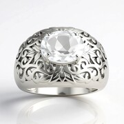 White Quartz Silver Ring (SAELOCANA)