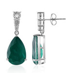 Orecchini in argento con Quarzo Verde Foresta