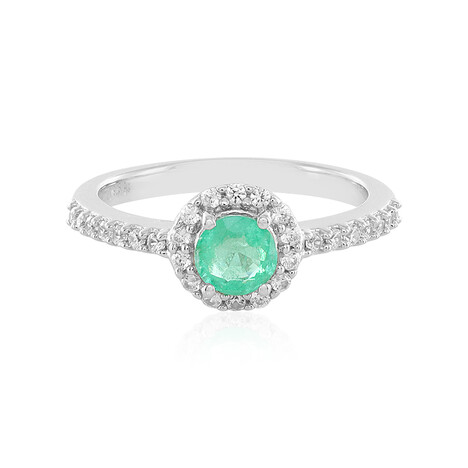 Anello in argento con Smeraldo Russo